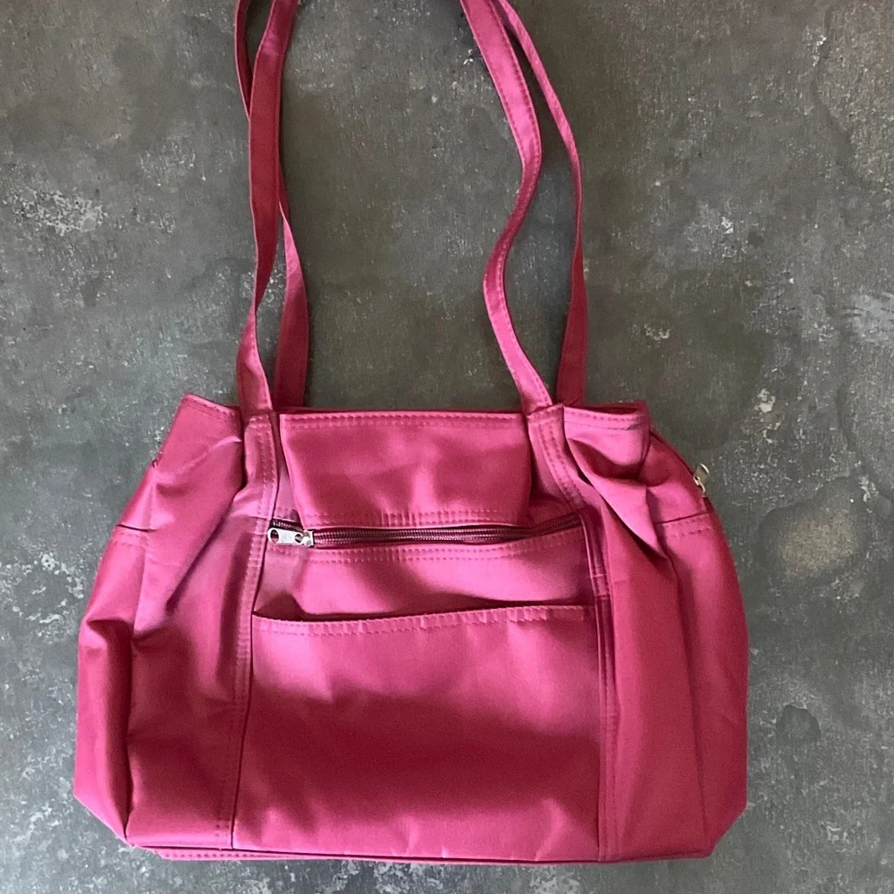 Women's Burgundy Shoulder Tote Bag